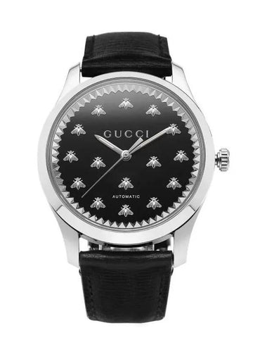 G Timeless 42mm leather watch black - GUCCI - BALAAN 1