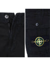 Men's Wappen Patch Pocket Bermuda Cargo Shorts Black - STONE ISLAND - BALAAN 5