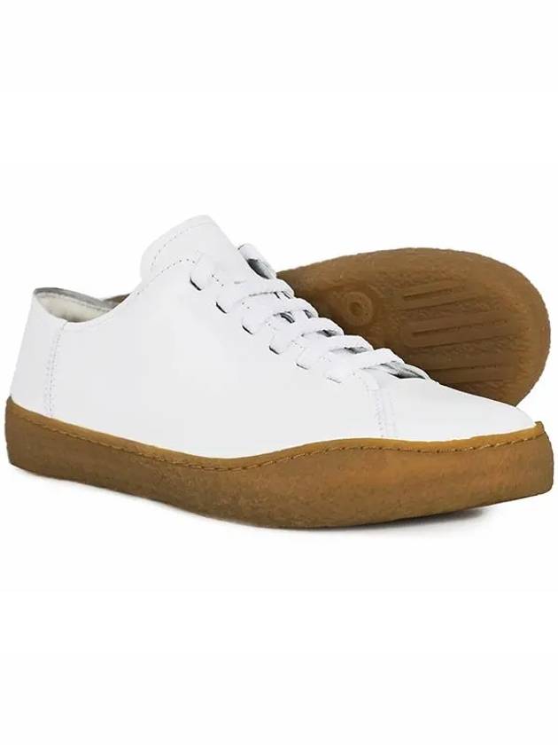 Men's Peu Terreno Leather Low Top Sneakers White - CAMPER - BALAAN 3