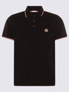 Small Logo Patch Short Sleeve Cotton Polo Shirt Black - MONCLER - BALAAN 2