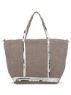 Women's Cabas Small Linen Tote Bag Calcul - VANESSA BRUNO - BALAAN 2