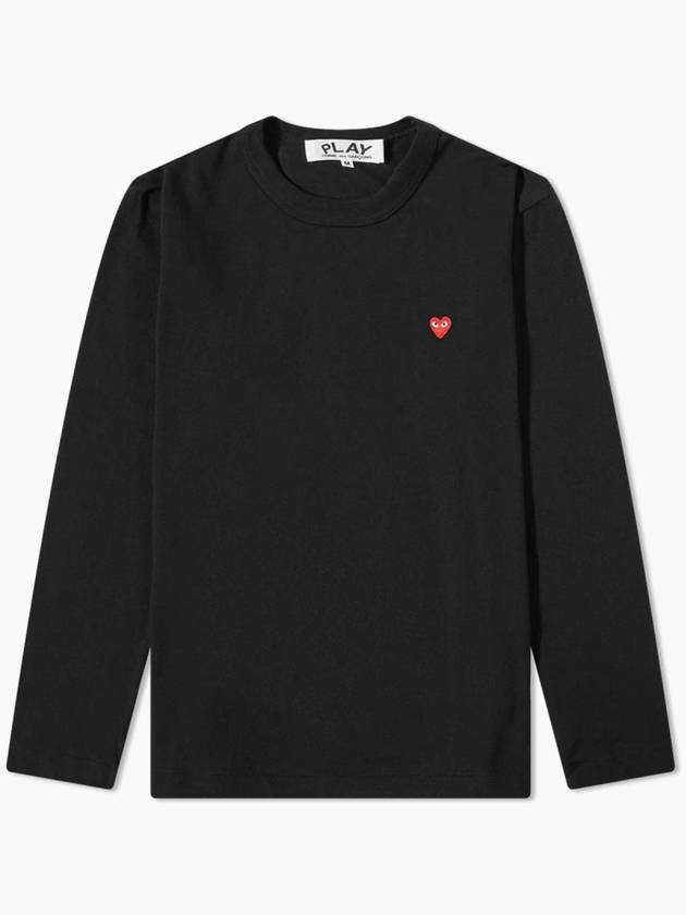 Small Red Heart Waffen Long Sleeve T Shirt - COMME DES GARCONS - BALAAN 1