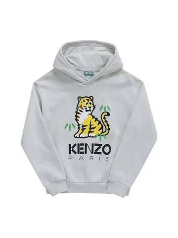 K25838 261 KOTORA Tiger Logo Junior Hoodie - KENZO - BALAAN 1