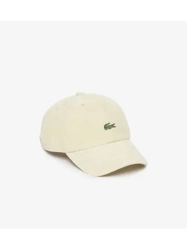 corduroy baseball cap cream - LACOSTE - BALAAN 1