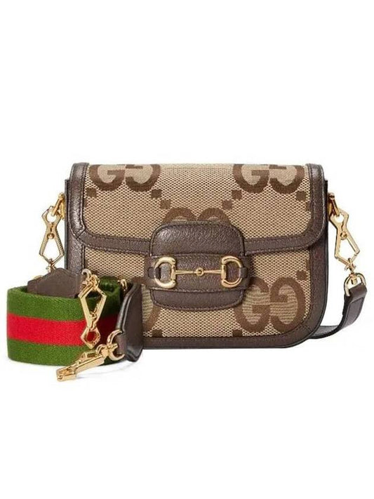 Horsebit 1955 Jumbo GG Mini Cross Bag Camel - GUCCI - BALAAN.