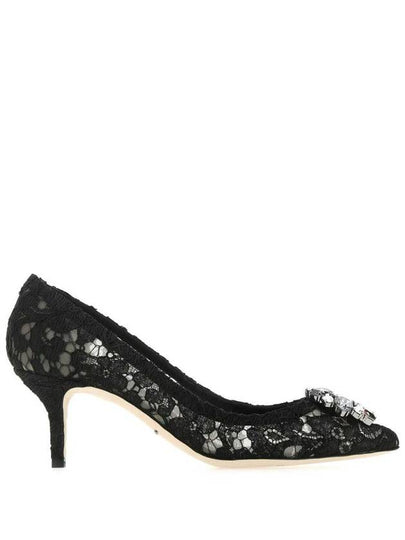 Brooch Lace Rainbow Pumps Heel Black - DOLCE&GABBANA - BALAAN 2