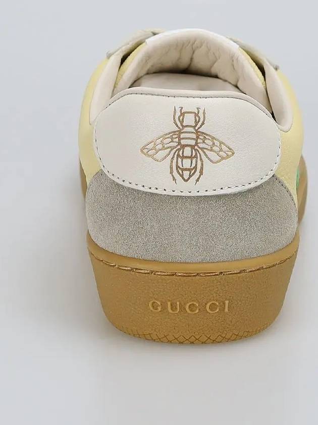 GG Web Leather Striped Low Top Sneakers Oatmeal - GUCCI - BALAAN 5