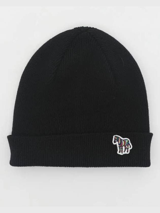 Zebra Patch Logo Beanie Black - PAUL SMITH - BALAAN 3