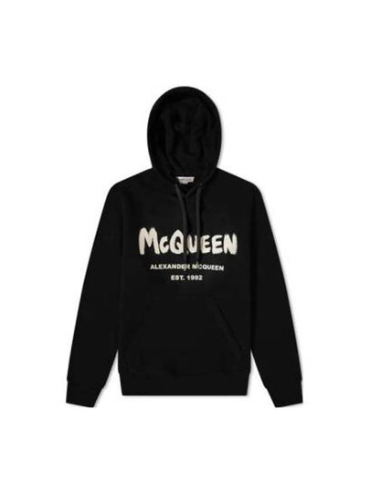 Graffiti Logo Hoodie Black - ALEXANDER MCQUEEN - BALAAN 2