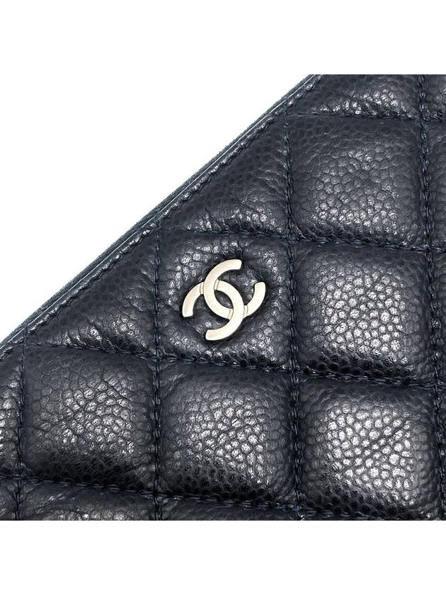 Classic Caviar Silver Clutch Large - CHANEL - BALAAN 6