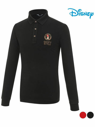 Men s simple character embroidery wappen point long sleeve collar t shirt DO3MTS005 - DISNEY GOLF - BALAAN 2