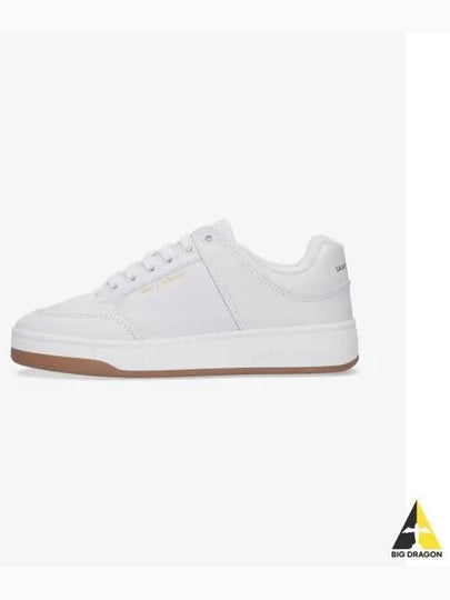 SL 61 Logo Signature Leather Low Top Sneakers White - SAINT LAURENT - BALAAN 2