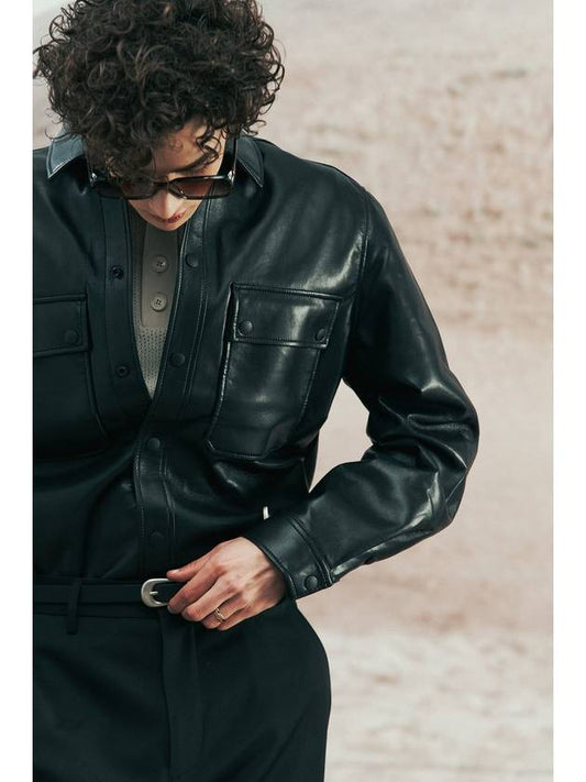 EDDY Leather Overshirt Jacket - IRO - BALAAN 1