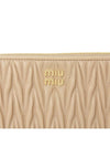 Matelasse leather clutch bag beige - MIU MIU - BALAAN 8