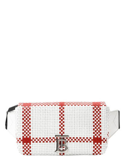 TB Check Lola Belt Bag White Red - BURBERRY - BALAAN 2