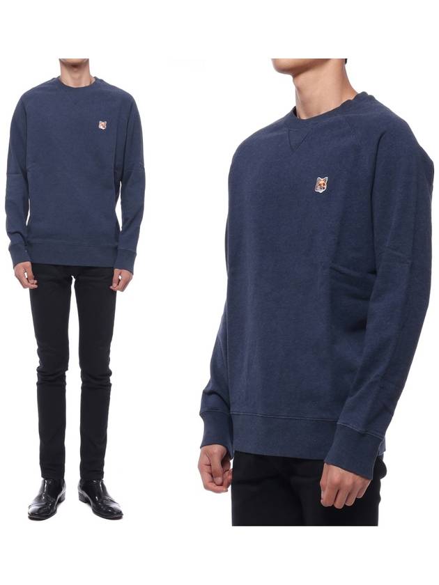 Fox Head Patch Classic Sweatshirt Navy Melange - MAISON KITSUNE - BALAAN 2