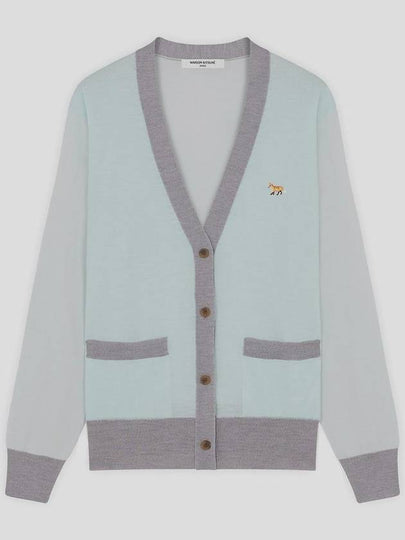 Baby Fox Patch Color Block Cardigan Peppermint - MAISON KITSUNE - BALAAN 2