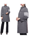 4 Bar Quilted Down Single Coat Grey - THOM BROWNE - BALAAN 3