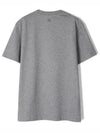 Small Heart Logo Short Sleeve T-Shirt Heather Grey - AMI - BALAAN 3