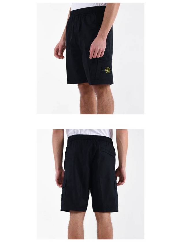 Men's Wappen Patch Bermuda Shorts Navy - STONE ISLAND - BALAAN 6