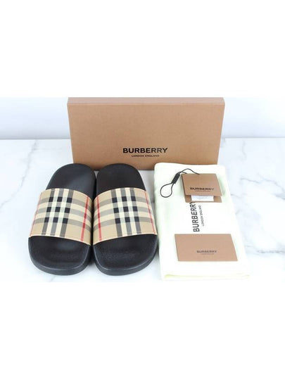 Check slide slippers 37 240 - BURBERRY - BALAAN 2