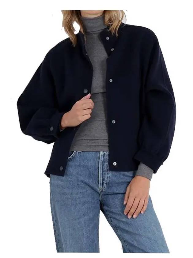 Agitare Wool Bomber Jacket Navy - MAX MARA - BALAAN 6