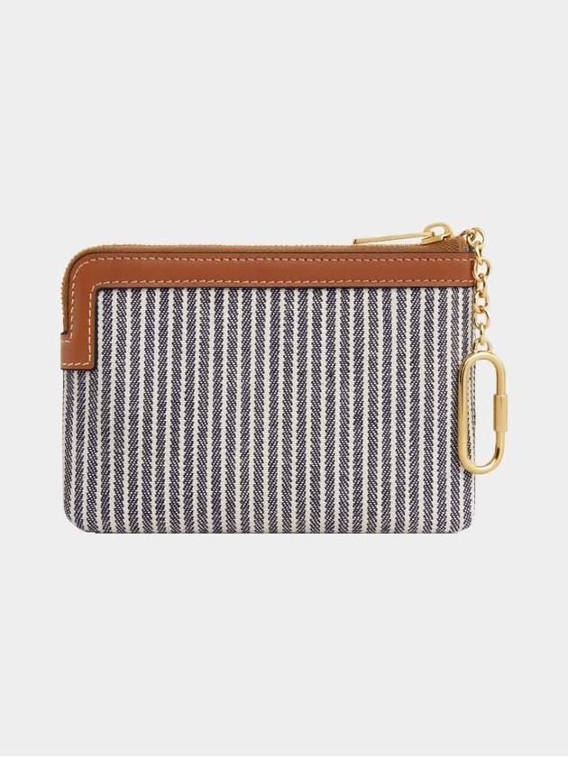 Cuir Triomphe Logo Stripe Card Wallet 10C662FVG D758 - CELINE - BALAAN 2