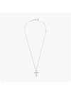 Insigne Pendant Round Cut Cross Rhodium Necklace Silver - SWAROVSKI - BALAAN 3