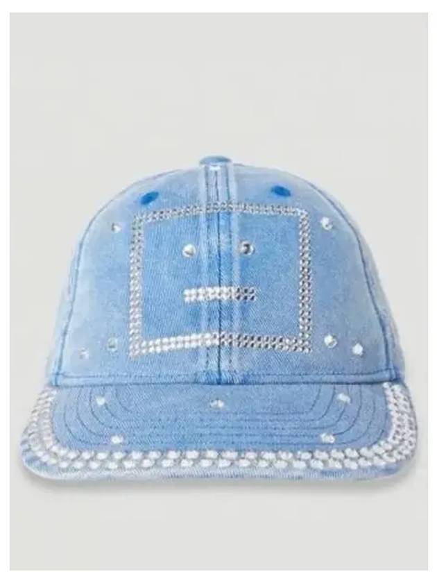 Crystal Face Logo Ball Cap Blue - ACNE STUDIOS - BALAAN 2