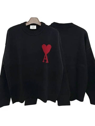 heart logo merino wool knit 36705583 1095230 - AMI - BALAAN 1