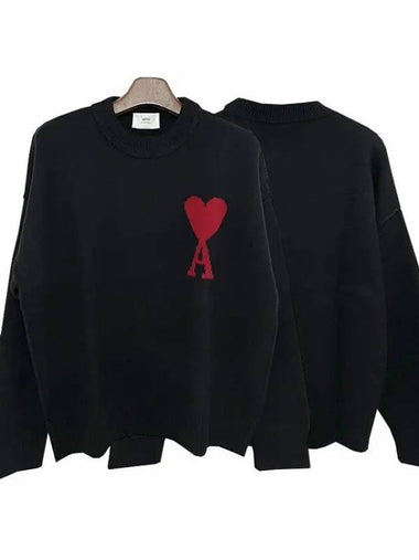 heart logo merino wool knit 36705583 271485 1095230 - AMI - BALAAN 1