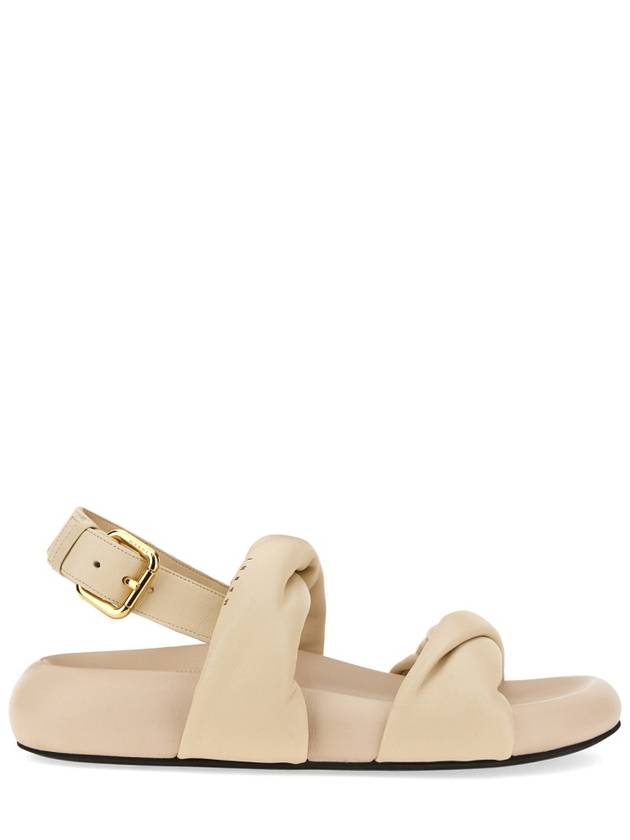 twist detail leather sandals SAMS019603P5443 - MARNI - BALAAN 3