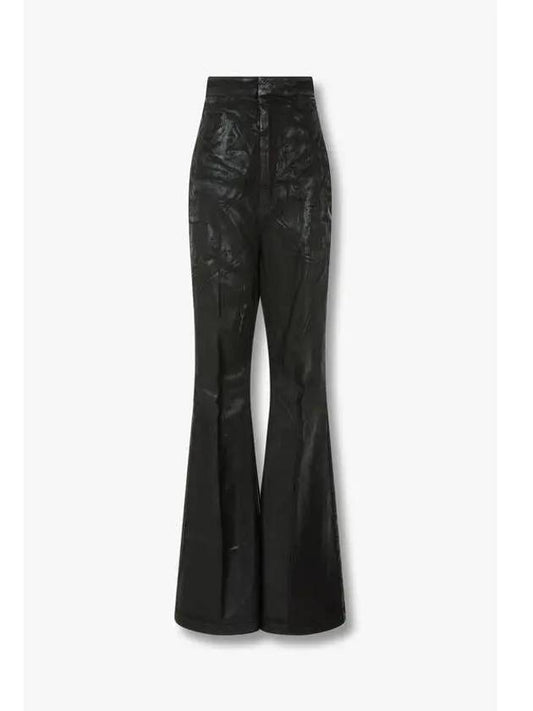 WOMEN Glitter Bootcut Denim Pants Black - RICK OWENS - BALAAN 1