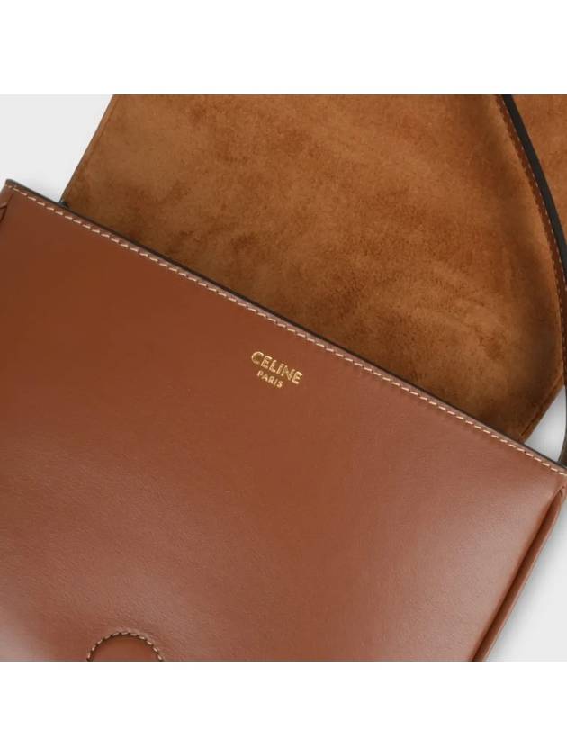 Folco Cuir Triomphe Calfskin Cross Bag Tan - CELINE - BALAAN 6