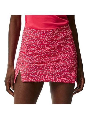 Women's Amelie Print A-Line Skirt Pink - J.LINDEBERG - BALAAN 1