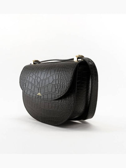 Geneve Quilted Crocodile Shoulder Bag Black - A.P.C. - BALAAN 2