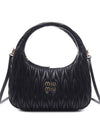 Wander Materasse Nappa Leather Shoulder Bag Black - MIU MIU - BALAAN 2