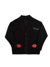 Lips Pocket Cardigan Black - PLA.Y_P - BALAAN 2