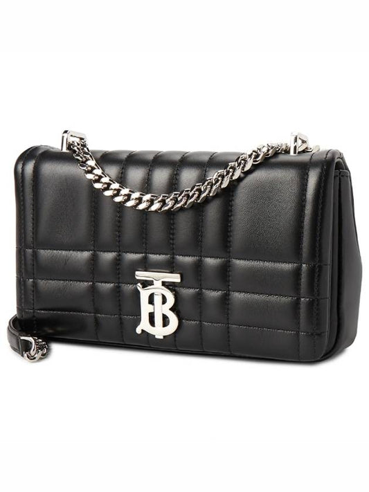 Lola Silver Quilted Shoulder Bag Black - BURBERRY - BALAAN 2