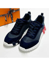 Mesh Bouncing Suede Goatskin Low Top Sneakers Navy - HERMES - BALAAN 2