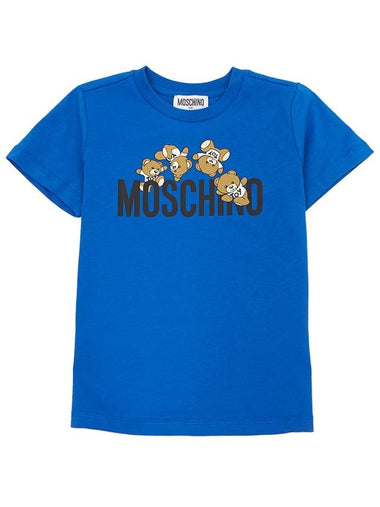 Kids short sleeved t shirt HMM04K LAA03 40289 Adults can wear - MOSCHINO - BALAAN 1