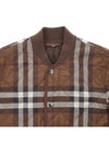 Check Stripe Quilted Bomber Jacket Brown - BURBERRY - BALAAN 4