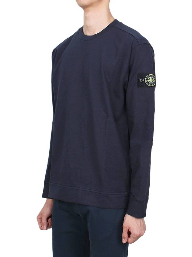 Crewneck Heavy Cotton Jersey Sweatshirt Navy - STONE ISLAND - BALAAN 4