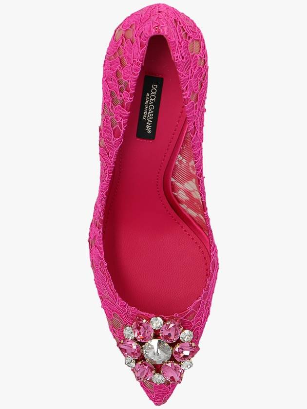 Women's Rhinestone Fabric Pumps Heel Pink - DOLCE&GABBANA - BALAAN 7