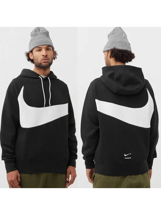 Men's Sportswear Swoosh Tech Fleece Hoodie Black - NIKE - BALAAN 2