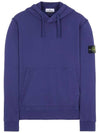 Men's Cotton Hooded Sweatshirt Royal Blue 64151 - STONE ISLAND - BALAAN 1