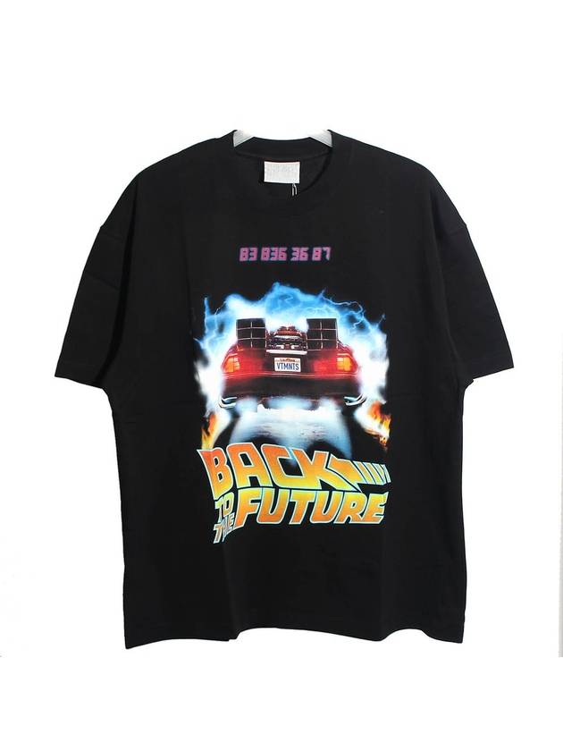 Back To The Future Graphic Short Sleeve T-Shirt Black - VETEMENTS - BALAAN 3