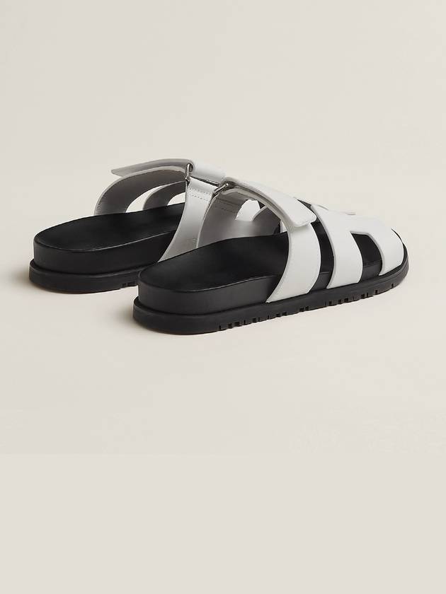 Chypre Calfskin Sandals Blanc - HERMES - BALAAN 5