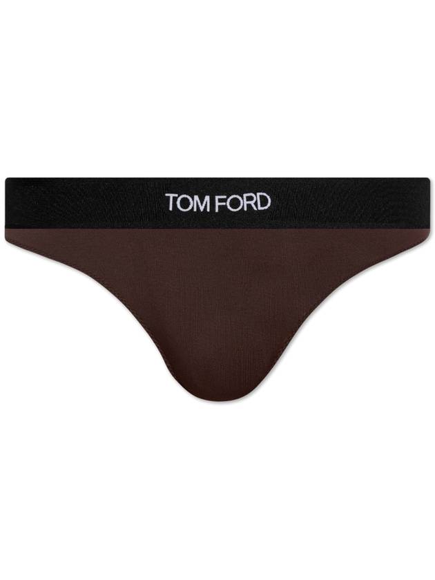 Tom Ford Logo Thong, Women's, Brown - TOM FORD - BALAAN 1