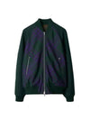 Reversible Check Bomber Jacket Green - BURBERRY - BALAAN 3